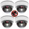 4X Dummy Camera with Lens and Flashing LED Dummy Surveillance