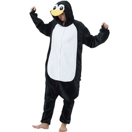 Très Chic Mailanda Penguin Cosplay Pijamas unisex para adultos, ropa de dormir de animales, disfraz de Halloween, Pingüino, X-Large