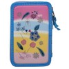 CARTOON 44 Pcs Multi Compartment Pencil Case with 3 Zippers