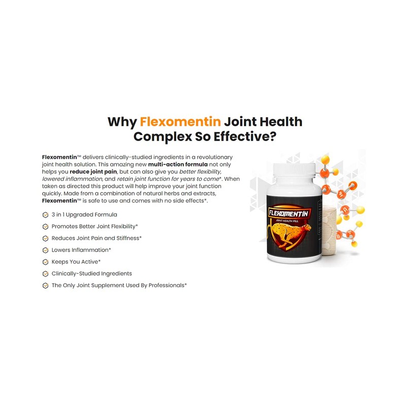 Flexomentin - Joint Support Supplement - 3pck - 90 Capsules