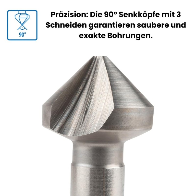 GSR Professional HSS countersink set, DIN 335 C, 90° countersink