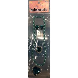 minacute Q2018 Access Set Ring Earrings Necklace, Blue