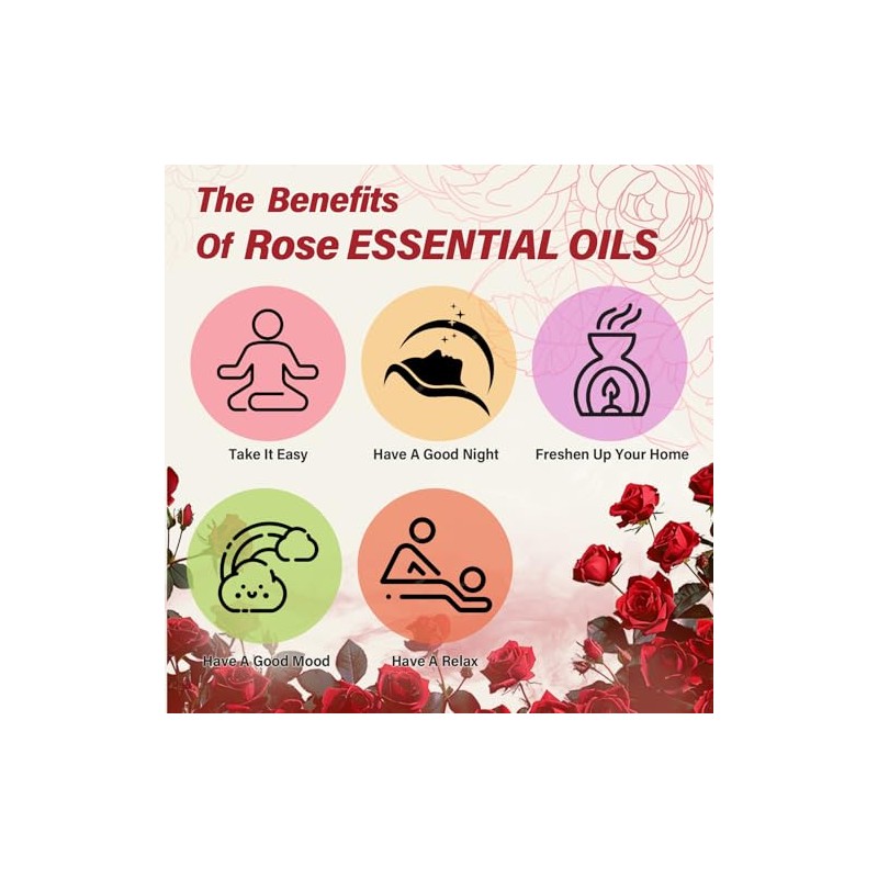 Rose - 100% Pure, Best Therapeutic Grade Essential Oil -