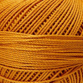 Handy Hands Lizbeth Egyptian Cotton Crochet, Tatting, Knitting Thread Size 3 (50 Grams 120 Yards) – HH03611, Gold
