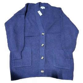 Aerie NWT Aerie Oversized Button Front Navy Blue Cardigan - XS