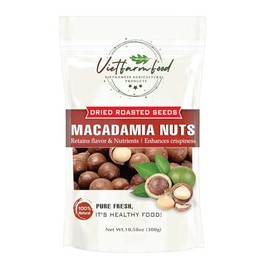 ROASTED MACADAMIA NUTS 5.29oz (150g) VIETFARMFOOD: Naturally dry roasted. No sugar, no oil, natural sweetness, characteristic fatty taste, crispy. Suitable as a topping, delicious, nutritious snack.