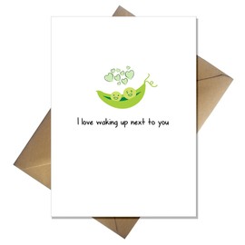 Cute Greetings Card - Two peas in a pod - Birthday/Anniversary