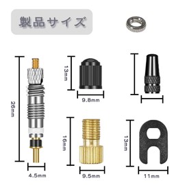 Universal Presta Valve Core Replacement Set Presta Valve Core Wrench Tool Kit Aluminum Alloy French Style Valve Core Tool Kit Valve Inserts Bicycle Valve Insert Bicycle Nozzle Valves Tire Valve Caps Replacement Valve Converter Adapter Tire Air Valve (Pac