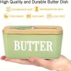 Domini Large Butter Dish,Ceramic Butter Dish with lid and knife,