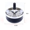 Yuelulala 3PCS Spinning Ashless Ashtray Extra Large Chrome Windproof Ashtray