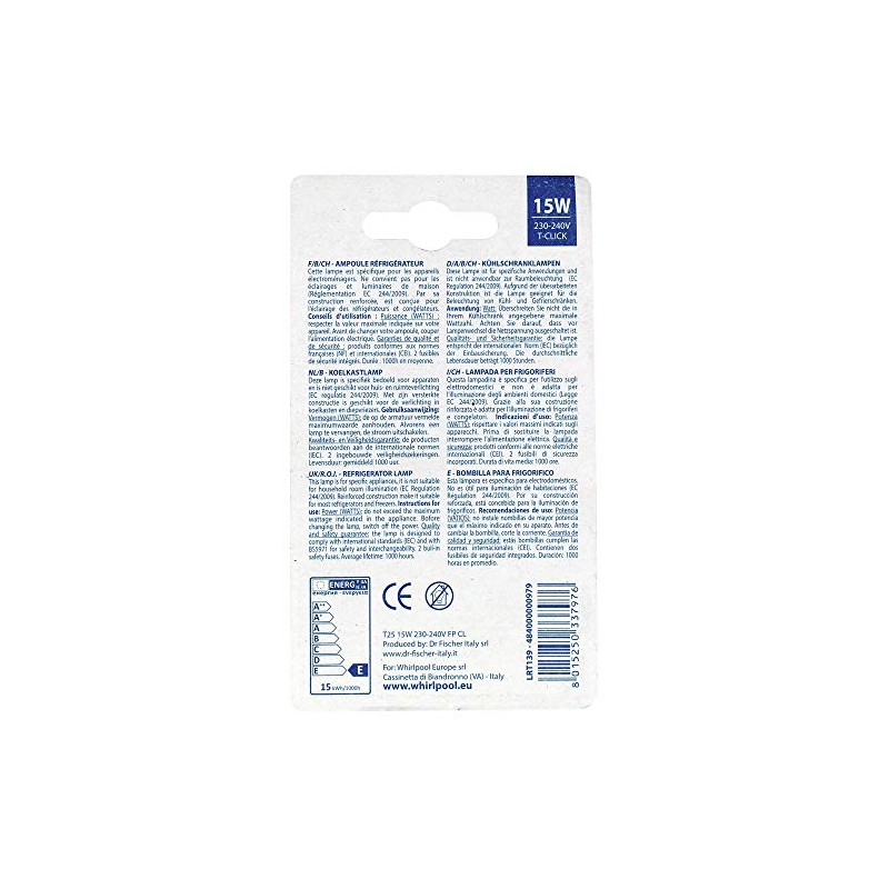 T-Click 15 W Bulb for réfrigérateur-lrt139 lrt009