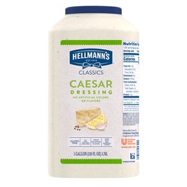 Hellmann's Classics Caesar Salad Dressing Jug Gluten Free, No Artificial Flavors, Colors or High Fructose Corn Syrup, 1 gallon, 128 Fl Ounce (Pack of 1)