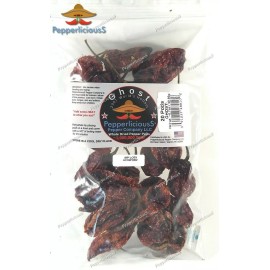 PepperliciousS Pepper Company 20 PODS GHOST - 2007 Guinness World's Hottest - Whole Dried Chile Pepper Pods