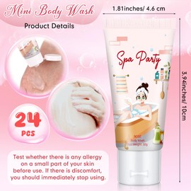 Sacubee Mini Body Wash Spa Party Favors 1 oz Travel Size Body Wash Mother's Day Gift Bulk Thank You Gifts for Guest Salon Spa Party Supplies for Women Sleepover Birthday Hotel(12 Pack)