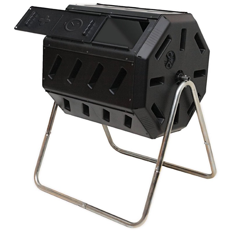 FCMP Outdoor IM4000 Dual Chamber Tumbling Composter Canadian-Made, 100% Recycled