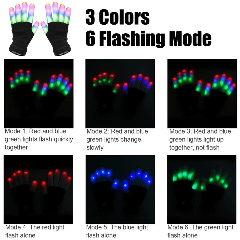 DreamsEden Light Up Suspenders and Gloves LED Flashing Suspenders with