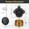 GZJoSum Brass Bathtub Drain Kit,Matte Black Lift and Turn Tub