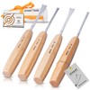 High-Quality Wood Carving Tools Set of 4 Fishtail Chisels and