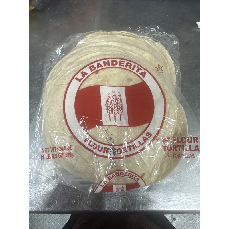 La Banderita Flour Tortillas 6” 24 Pack