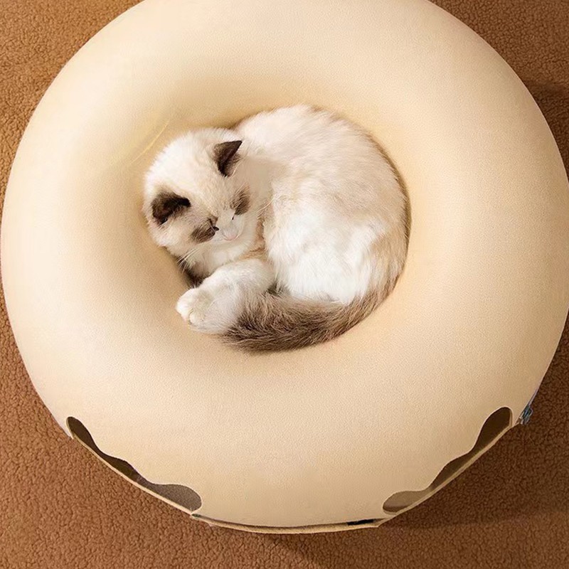 Cat Tunnel Bed with 2 Ventilated Windows Removable Washable Felt