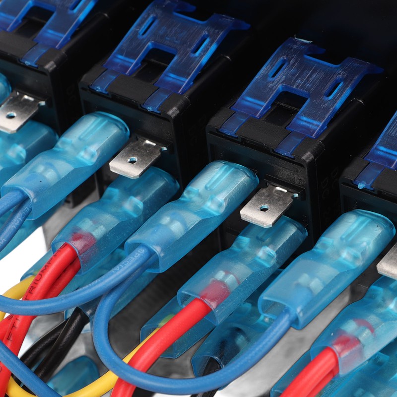 Rocker Switch Panel 4 Gang 12‑24V 5 Pin Blue Light