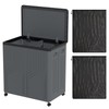 120 L Large 2 Section Laundry Hamper with Lid and
