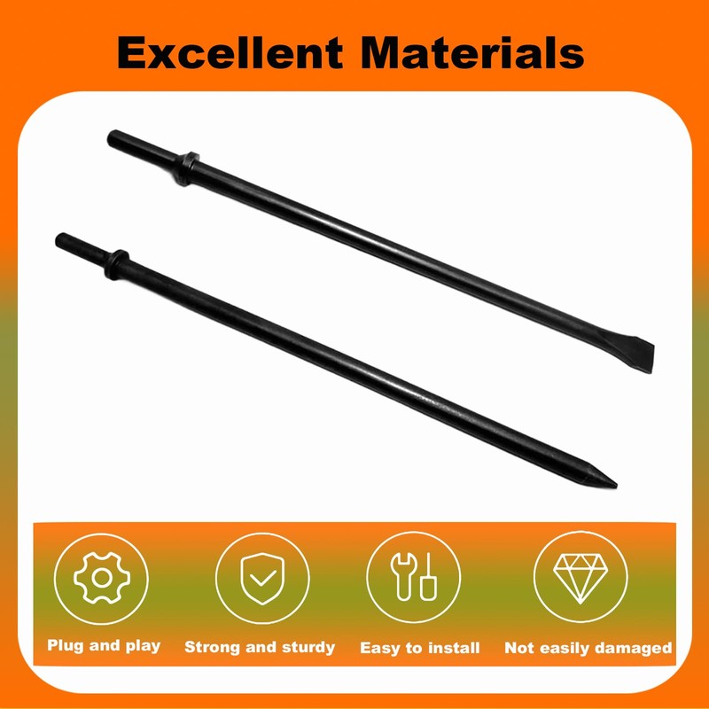 Phyxlyn Pneumatic Cold Chisel Set, 3/4" Width 18" Long Air