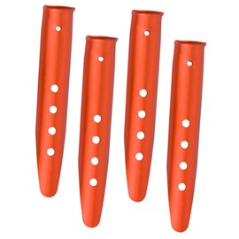 BESPORTBLE 4pcs Shaped Aluminum Alloy Tent Stakes for Camping Snow and Beach Ground Nails for Tents and Tarps Easy to Use and Strong Holding Power