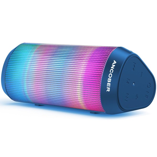 ANCOBER Portable Bluetooth Speaker, Wireless Speakers 15W HiFi Loud Sound