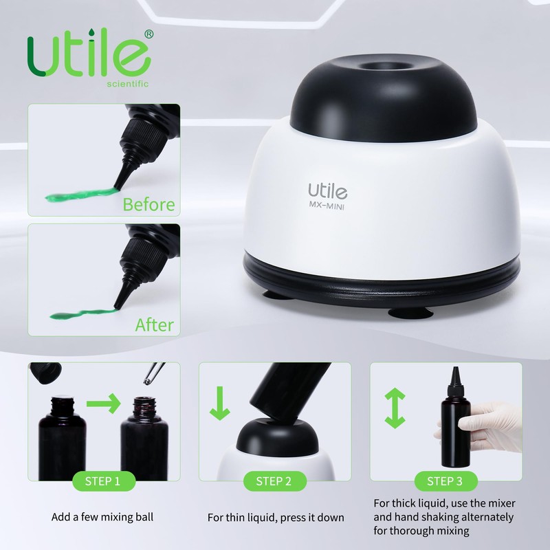 Utile Mini Vortex Mixer with Touch Function, Lab Paint Shaker,