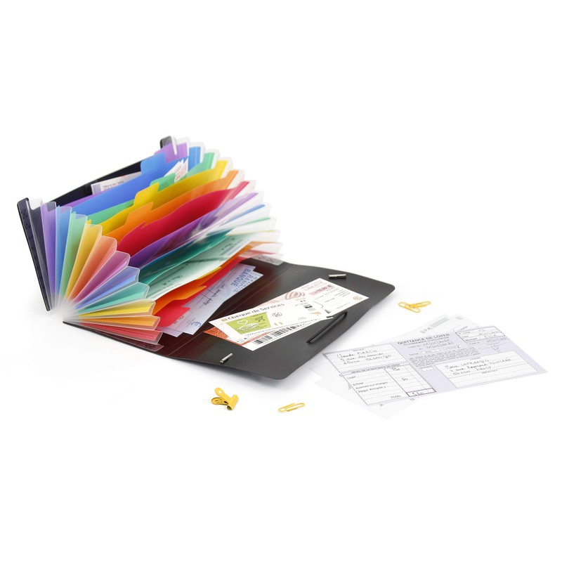 Viquel 110887 12 Positions Rainbow Class Expanding Document Folder, 26