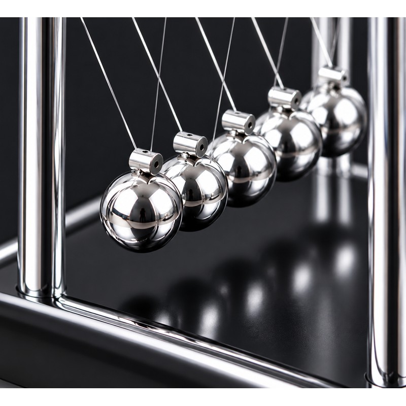 Newton's Cradle Balance Balls for Physics Demonstrations – Metal Pendulum