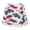 Nivne Tco Toddler Boys Clothes-Sports Car Graphic Print Round Neck