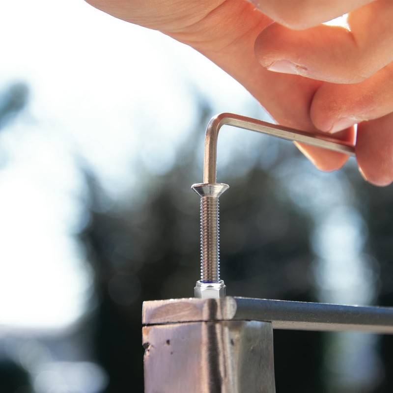 UHMC M6 Nuts,40 Pcs 6mm Locking Nuts Galvanized Iron Locking