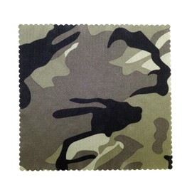 Calabria 1 Pack Microfiber Cleaning Cloth Green Camouflage Print Clean Eyeglass Lens TV Phone Screen Camera Sunglass Glasses