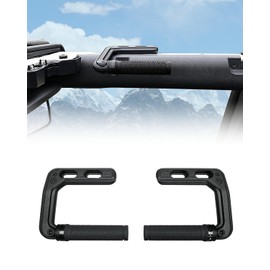 ROADER Grab Handles Compatible with Ford Bronco & Bronco Raptor 2021-2025 2/4 Door Soft & Hard Top, Aluminum Alloy Roll Bar Grip Handles Replacement for Bronco Interior Accessories- Black, 2 Pack