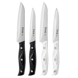 HAMMER IRON ALLEY 4PCS Paring Knife - 4/4.5 inch Fruit and Vegetable Paring Knives - Ultra Sharp Kitchen Knife - Peeling Knives - German Stainless Steel-ABS Handle
