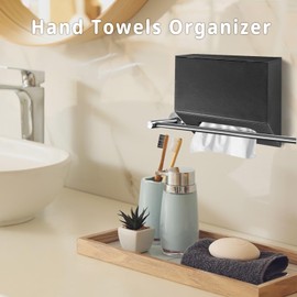 Hand Towels Box Cover,PU Leather Wall-Mounted Tissue Box Cover Holder Compatible with Kleenex Disposable Paper Hand Towels Suitable for Dining,Kitchen,Bathroom