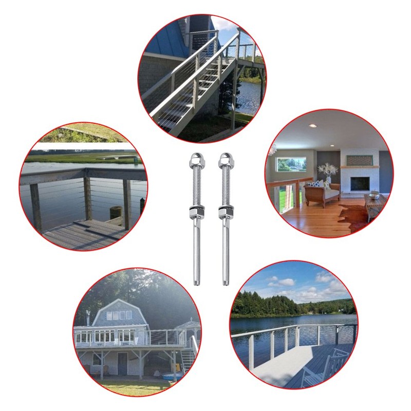 Stud End Fitting Cooyeah 12 Pack 3/16" Threaded Terminal Stud