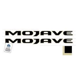 Decal Mods Mojave Hood Graphic Vinyl Decal fits Jeep Wrangler/Mojave JL/JT (2019-2024) Black w/tan Outline FBTANO (Set of 2) | FJ6T1
