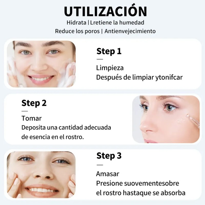 Sérum Ácido Hialurónico Hidratación Profunda -ULTRAMO- Suero Facial Pre Maquillaje