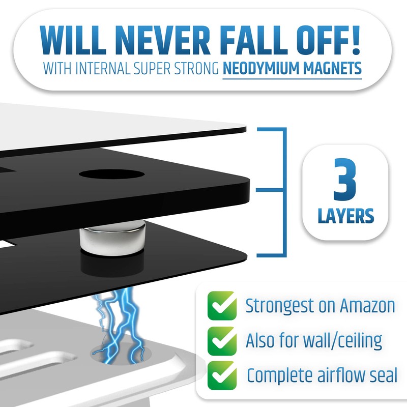 Powerful Magnetic Vent Covers (2-Pack) That Will Never Fall Off