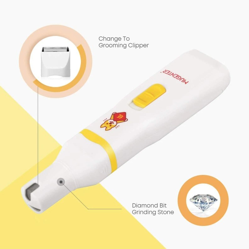 Mugenter Low Noise Dog Nail Grinder & Cordless Hair Trimmer