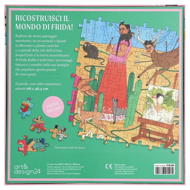 art & design 24 8055773130289 Animals Puzzles, Multi-Coloured