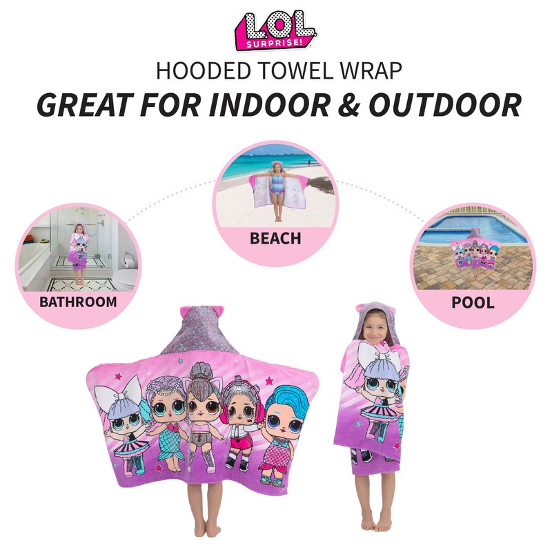 Franco Kids Bath and Beach Super Soft Cotton Hooded Towel