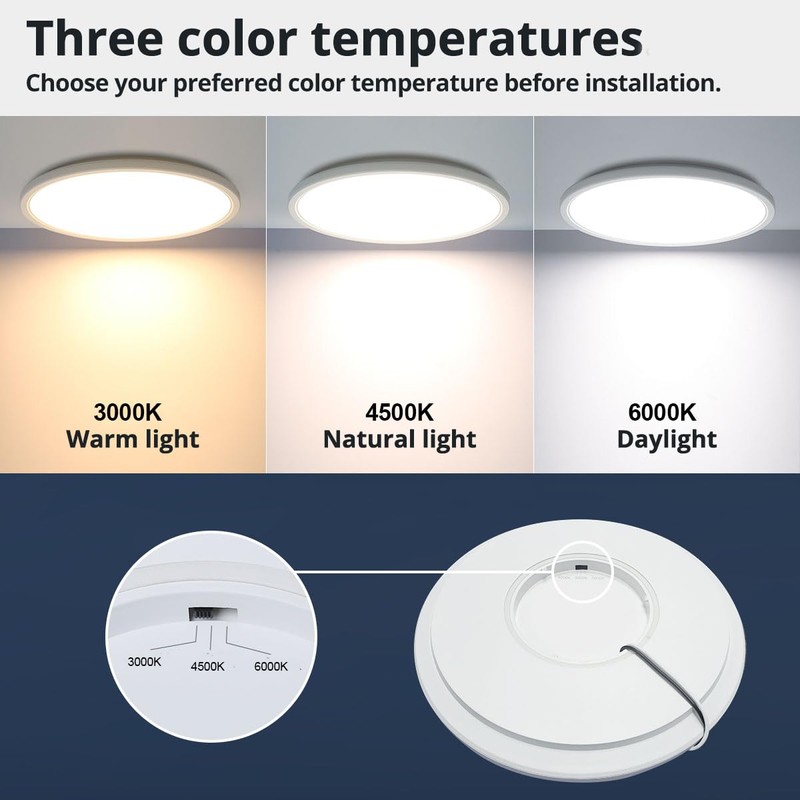 Epochglo LED Ceiling Light Flat with Motion Sensor, Ceiling Light