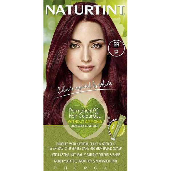 Naturtint Permanent Hair Color 9R Fire Red (Pack of 1), Ammonia Free, Vegan, Cruelty Free, up to 100% Gray Coverage, Long Lasting Results