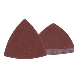 Kozelo 15pcs Mouse Sander Detail Sandpaper - [ 180 Grit, 3-1/8" ] Triangle Hook and Loop Assorted Sanding Pads Sheet for Wood Furniture Polishing Use | Aluminum Oxide Sandpaper