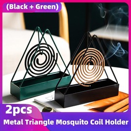 ZDL Mosquito Coil Holder, Pack of 2 Anti-Mosquito Spirals, Mosquito Coil Holder, Mosquito Spiral Container, Mosquito Spiral Holder, Mosquito Spiral Metal Holder