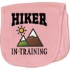 inktastic Future Hiker in Training Baby Burp Cloth Pink 3982b